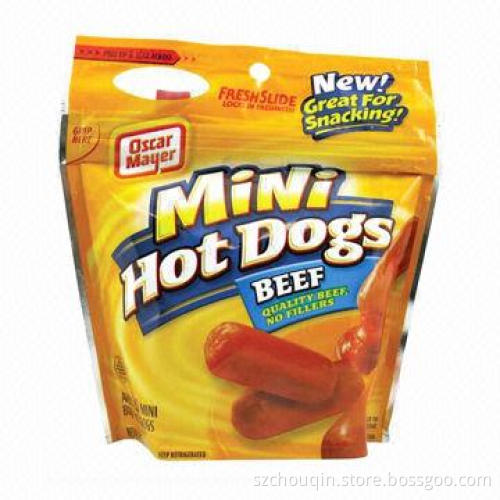 Stand-up Resealable Pouches with Zip Lock System, Bottom Gusset, Daypack